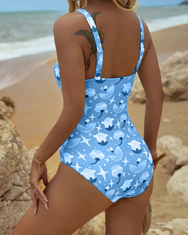 Clara™ | Tankini Estampado de Una Pieza