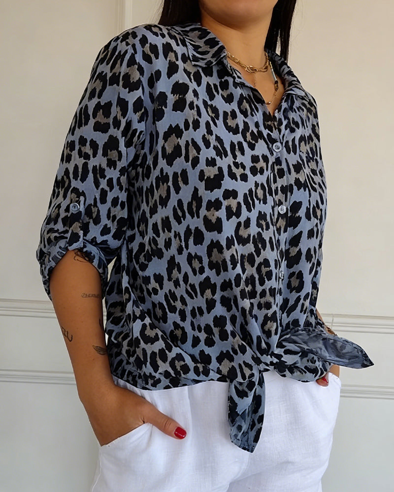 Mirabella - Blusa con Estampado de Leopardo
