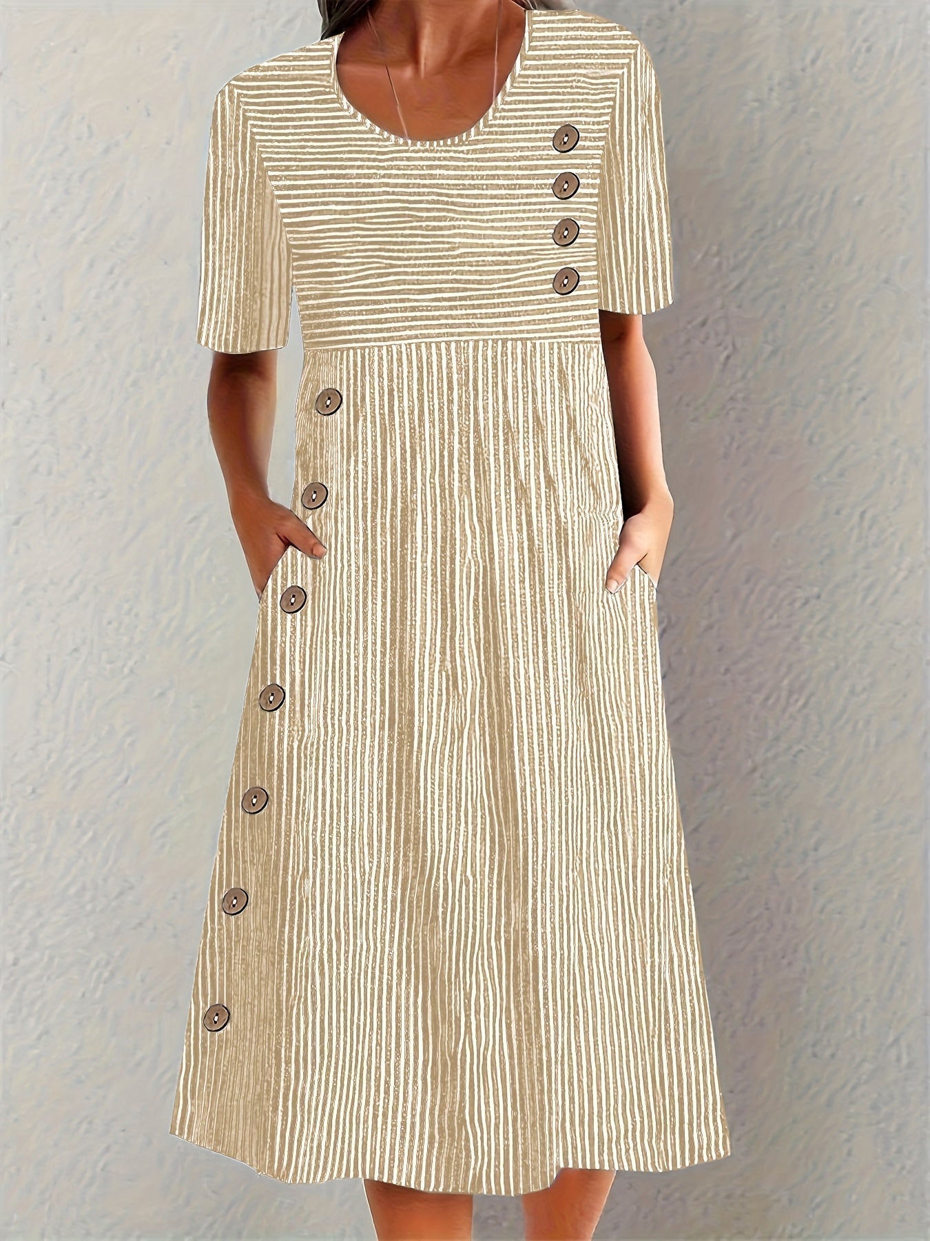 Bianca | Vestido Midi de Verano a Rayas
