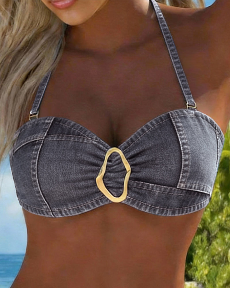 Patricia™ | Bikini Dos Piezas con Tirantes y Hebilla Metálica