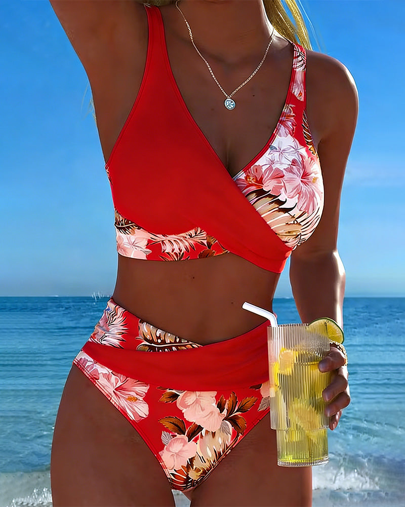 Jolina™ | Bikini de Contraste Floral