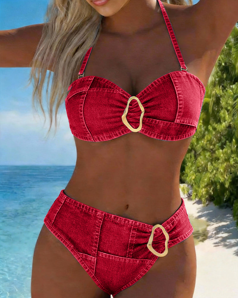 Patricia™ | Bikini Dos Piezas con Tirantes y Hebilla Metálica