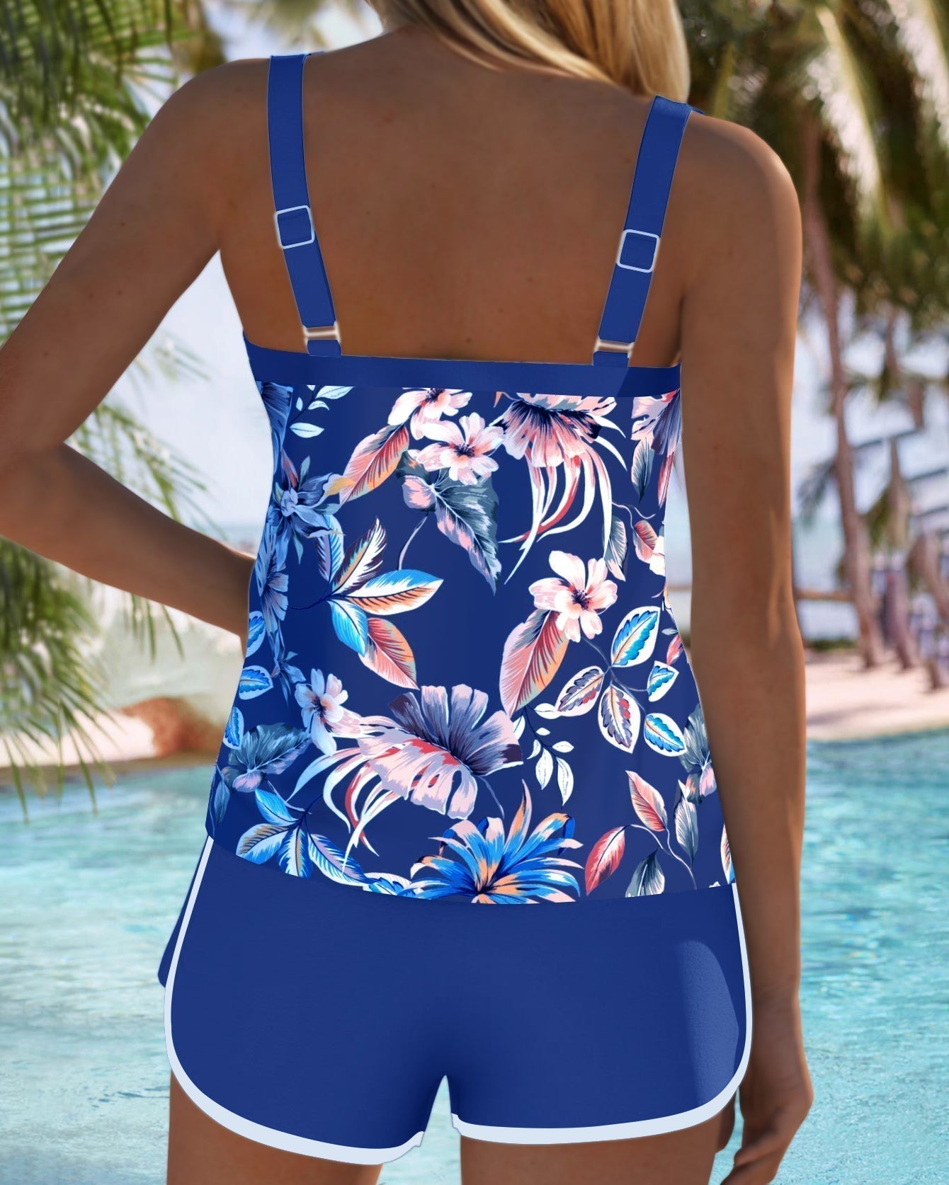Imke™ | Tankini Estampado Sin Mangas con Escote en U