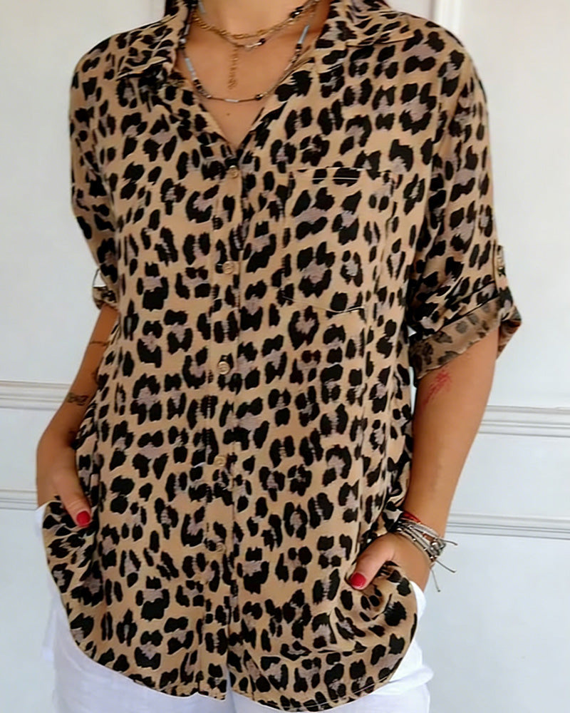 Mirabella - Blusa con Estampado de Leopardo