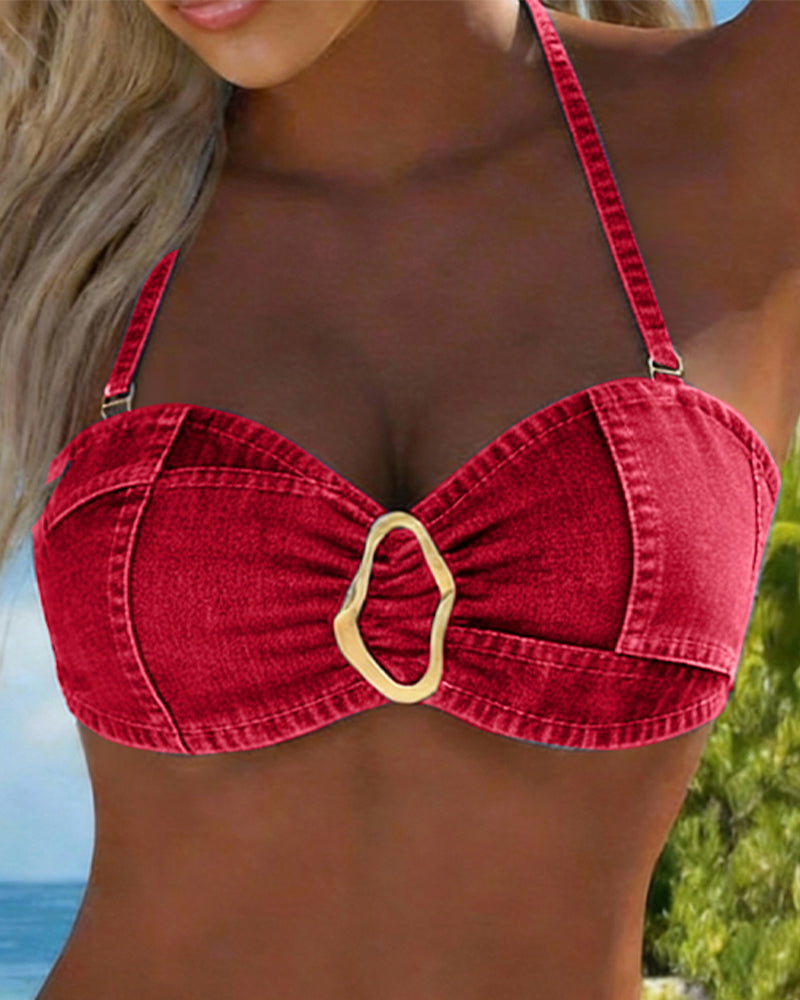 Patricia™ | Bikini Dos Piezas con Tirantes y Hebilla Metálica