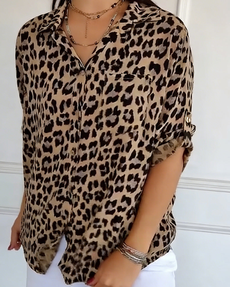 Mirabella - Blusa con Estampado de Leopardo