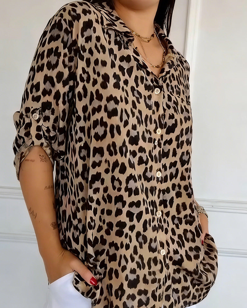 Mirabella - Blusa con Estampado de Leopardo