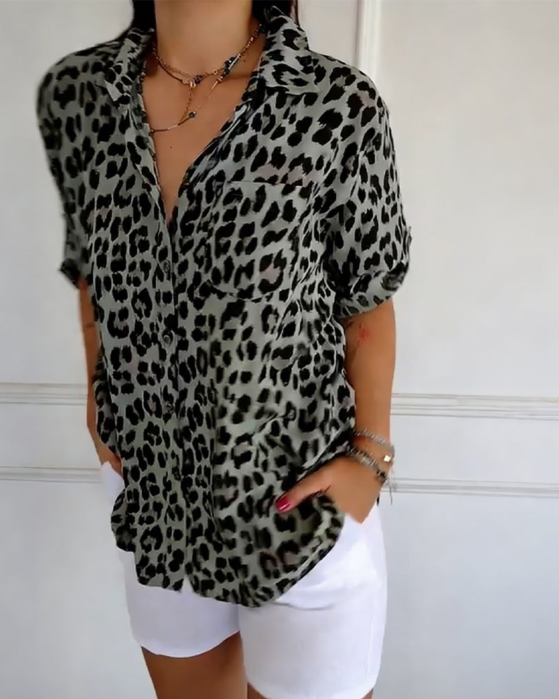 Mirabella - Blusa con Estampado de Leopardo