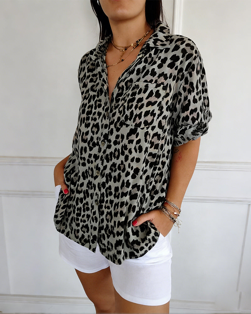 Mirabella - Blusa con Estampado de Leopardo