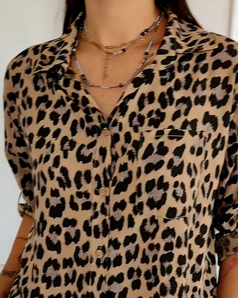 Mirabella - Blusa con Estampado de Leopardo
