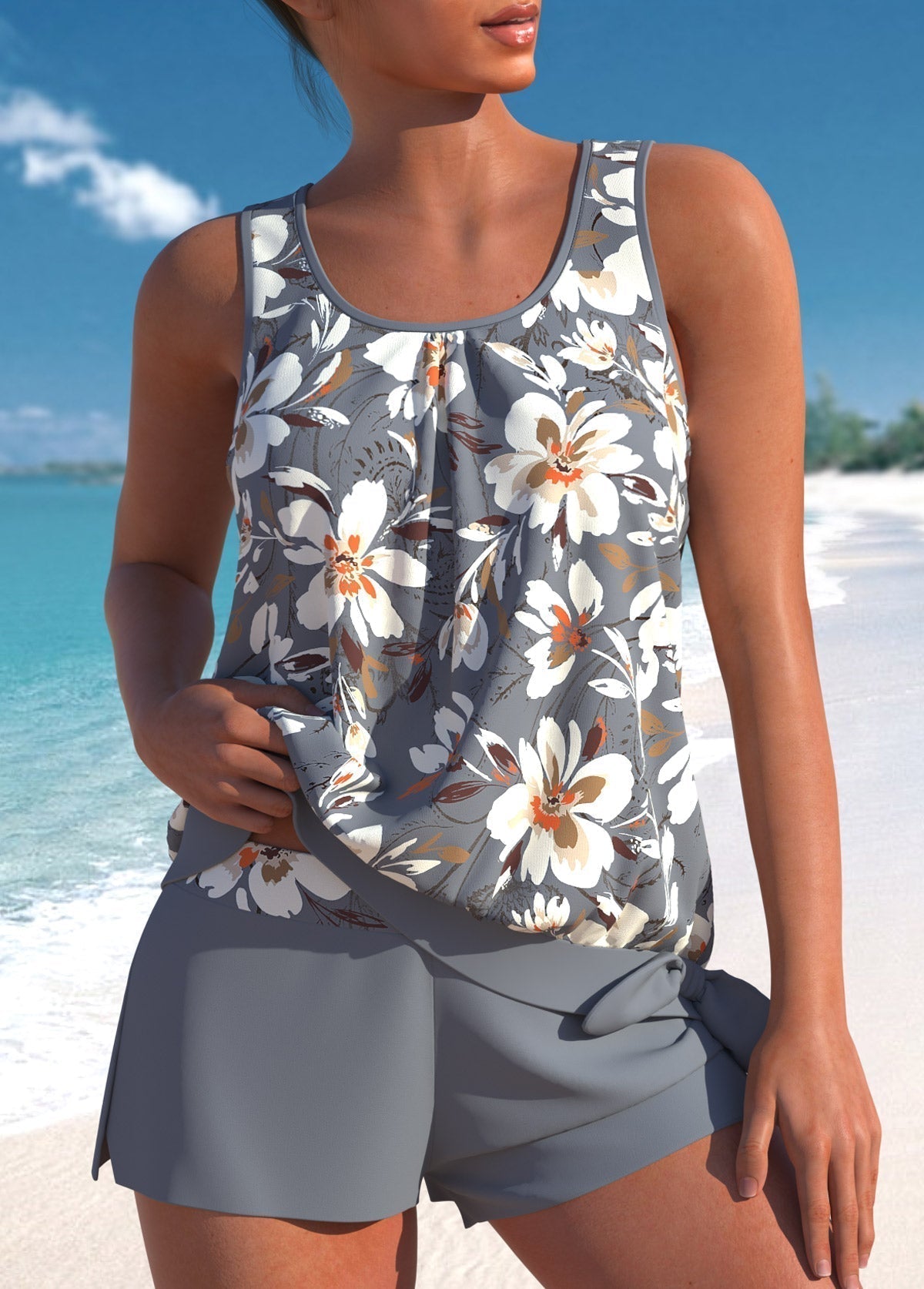 Helena™ | Conjunto Tankini Floral Elegante para Mujer