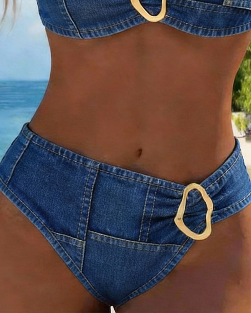 Patricia™ | Bikini Dos Piezas con Tirantes y Hebilla Metálica