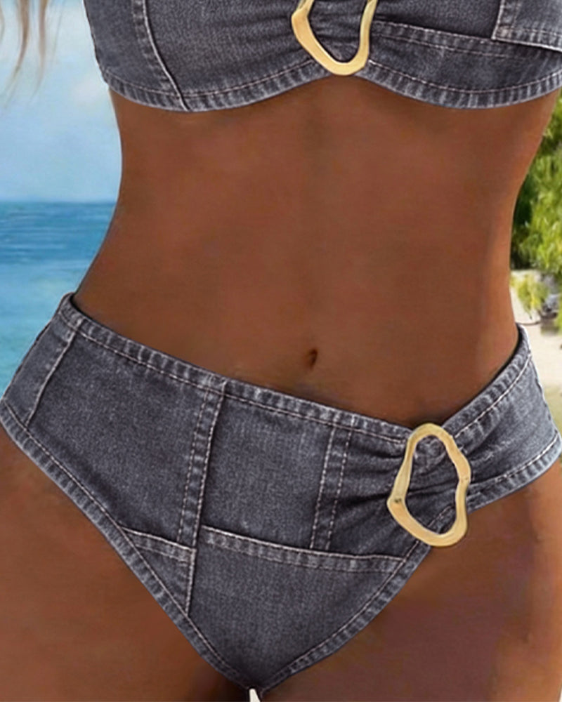 Patricia™ | Bikini Dos Piezas con Tirantes y Hebilla Metálica