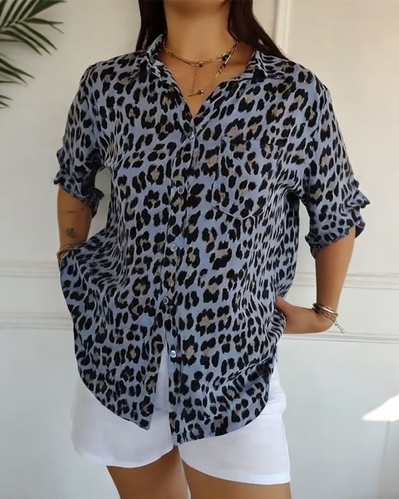 Mirabella - Blusa con Estampado de Leopardo