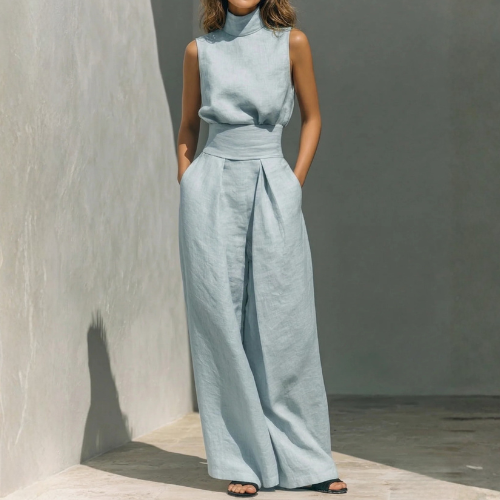 Maria - Top y Pantalones de Pierna Ancha