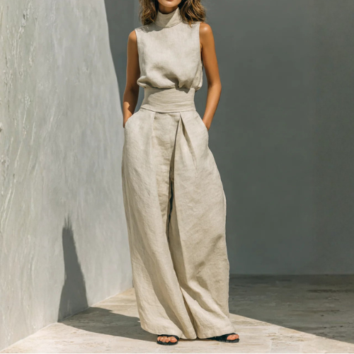 Maria - Top y Pantalones de Pierna Ancha