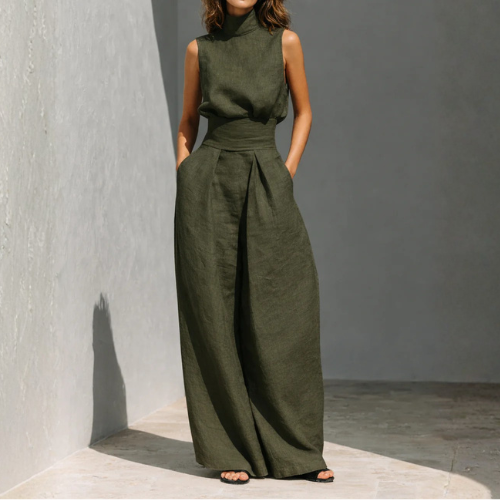 Maria - Top y Pantalones de Pierna Ancha