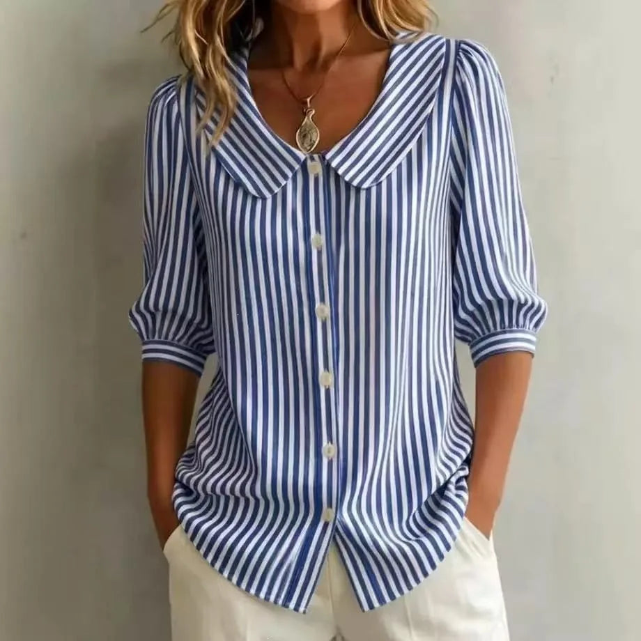 Beatrice - Blusa Casual a Rayas