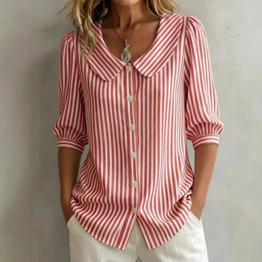 Beatrice - Blusa Casual a Rayas