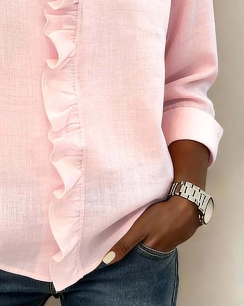 Beatrice - Blusa Fruncida con Escote en V