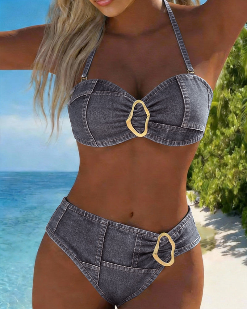Patricia™ | Bikini Dos Piezas con Tirantes y Hebilla Metálica