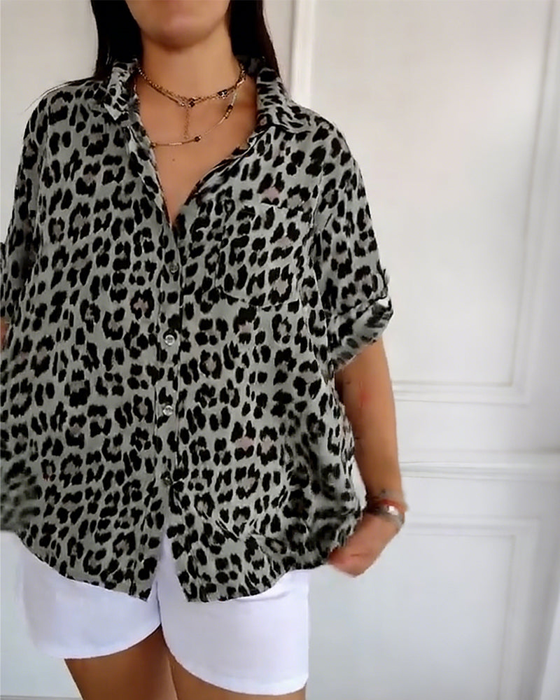 Mirabella - Blusa con Estampado de Leopardo