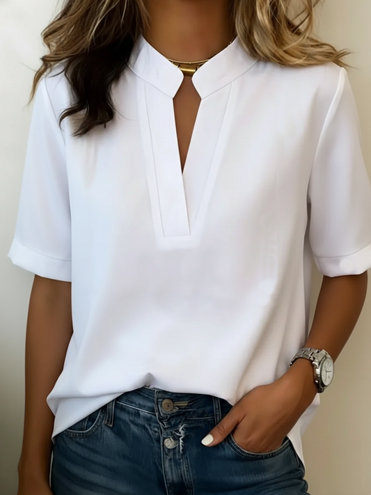 Aurora — Blusa Elegante con Cuello Refinado